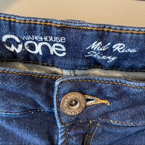 Warehouse One Mid Rise Skinny Size 33 Short - Picture 3 of 4